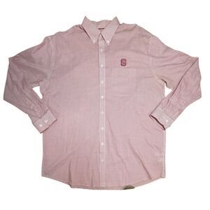 Cutter & Buck Men's Red Gingham Button Down Shirt